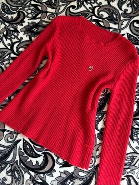 A Bathing Ape Red Ribbed Women's Sweater